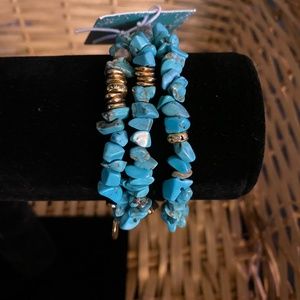 Sequin Turquoise harmony semi precious bracelet
